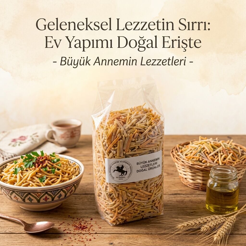 Geleneksel Lezzetin Sırrı: Ev Yapımı Doğal Erişte Nasıl Yapılır ve Nasıl Pişirilir?