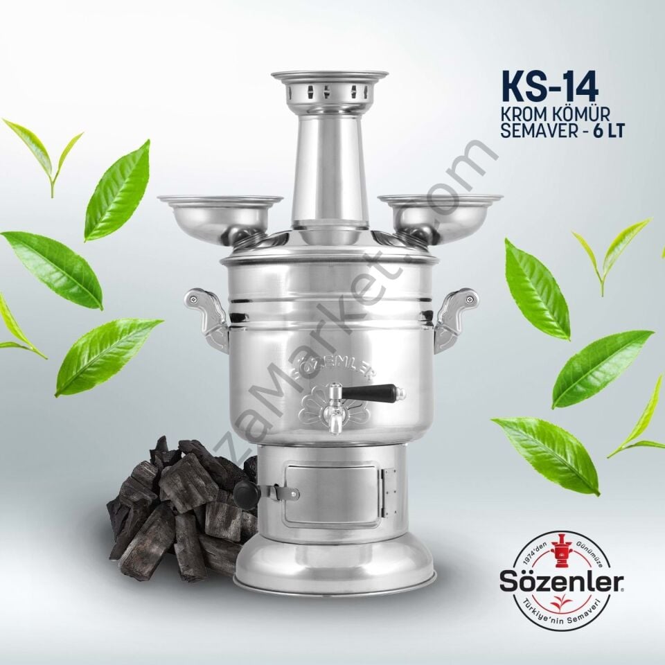 (6 LT) KROM KÖMÜRLÜ SEMAVER